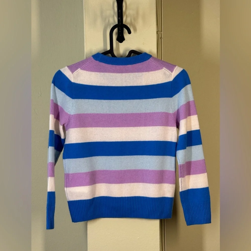 Crewcuts Kids' cashmere crewneck sweater in stripe 100% cashmere S (6/7)